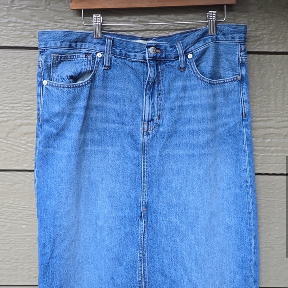 Madewell Denim Mid-Rise Maxi Skirt in Pratt Wash 30 10 - Picture 5 of 12